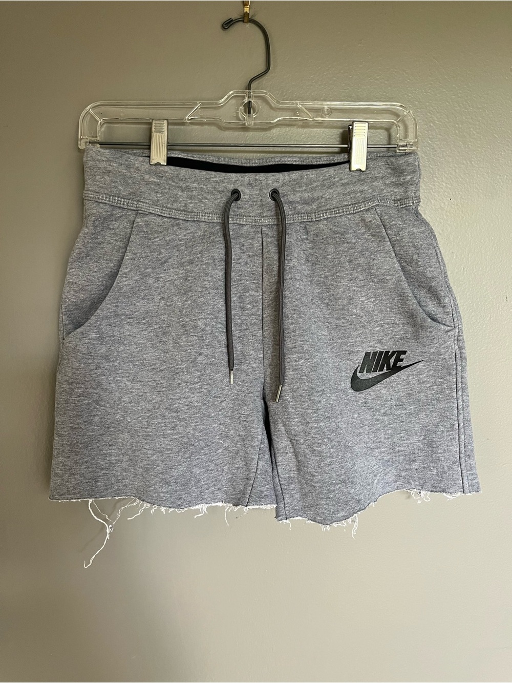 Nike Grey Drawstring Sweat Shorts